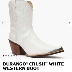 Durango White Heeled Western Boots
